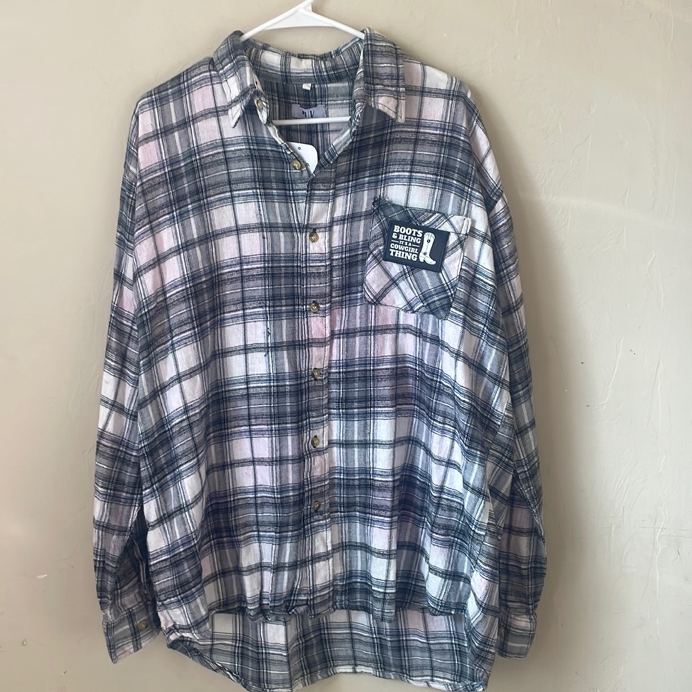 NEW Cowgirl Flannel! Size XL